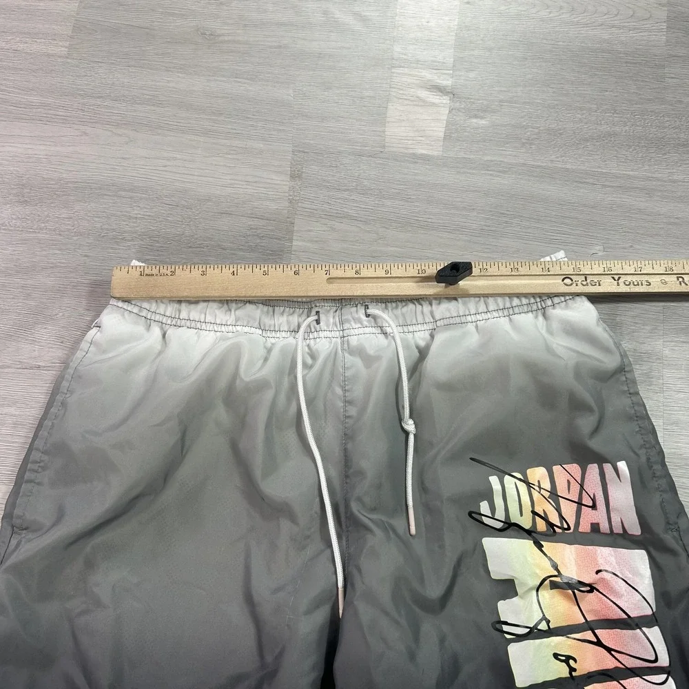 Jordan Swim Trunks Mens Medium Gray Ombre Air Lined Drawstring CZ4849-010